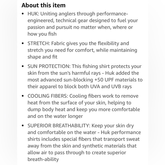 HUK Women’s Icon Long Sleeve UPF Performance Fishing/Sun shirt. Women’s M - Picture 7 of 7